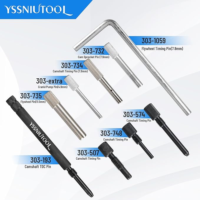 18pc Timing Tool for Ford, Engine Timing Tool Kit Camshaft Flywheel Locking Tools for Ford Fiesta Fusion Escape Mazda 1.4 1.6 1.8 2.0 Di/TDCi/TDDi ECOBOOST 1.6 Ti-VCT 1.5 1.6 VVT 2.5L Replace 303-1097