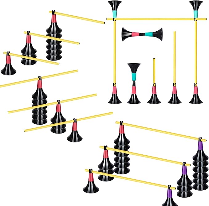 Double Opening Design conical Obstacle Cones for Sports Training, 8pcs Cones and 8pcs Poles, Suitable for Various Sports Training Equipment, Soccer Agility Basketball Cones for Training