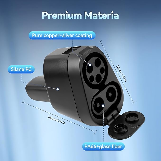 2-in-1 CCS & J1772 for Tesla Adapter, 250KW/80A DC/AC, CCS1 to NACS SuperFast Charging, Safety Certified, Compatible with Tesla Model 3/Y/S/X/Cybertruck, for Level 1/2/3 EV Charging Statons