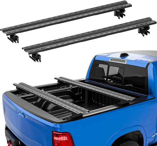 Adjustable Truck Bed Racks Compatible with Tacoma/Silverado/Sierra/Ram/Tundra/Titan/Frontier/Colorado/Canyon/Ford F-Series/JT/Ranger/Maverick, Universal Cargo Cross Bar