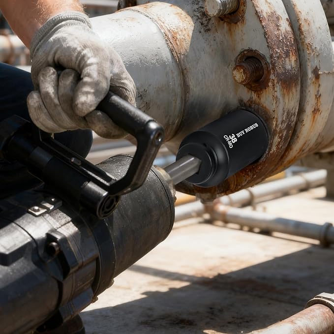 3/4 inch Drive Impact Socket Set, 14 Piece Heavy Duty CR-MO Deep/Jumbo Sockets 6 Point Design, Metric 17MM to 38MM, for Large Vehicle and Apparatus Maintenance