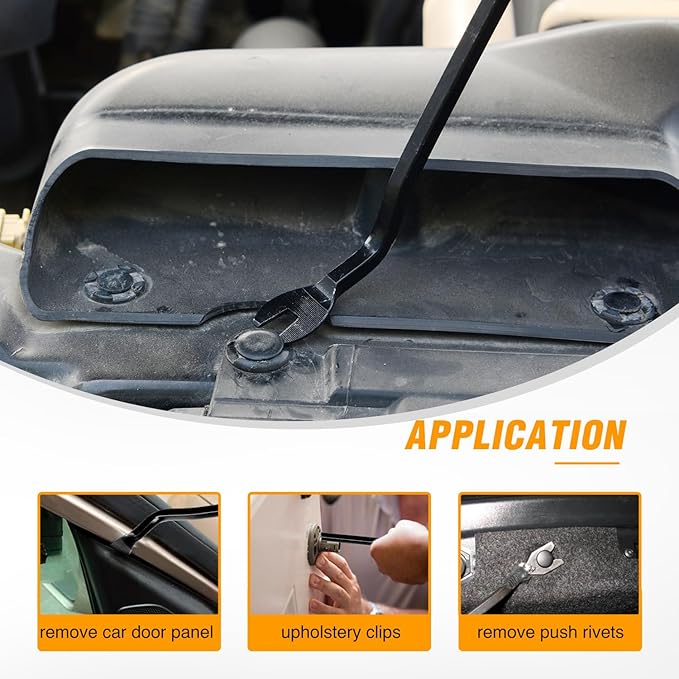 GOOACC 5PCS Auto Trim Removal Tool Kit No-Scratch Removal Tool Kit for Car Audio Dash Panel Window Molding Fastener Remover Tool Kit-Green