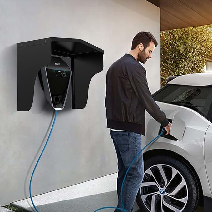 WallBox Electric Vehicle Charging Station Protective Roof Accessories Charging Post Roof Stainless Steel Cover Weatherproof