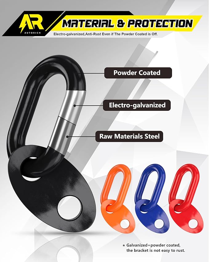 7100 Lifting Bracket Set for Engine - 4 Heavy-Duty Engine Lift Bracket 5500 Lb Capacity, Engine Support Bar for Lifting Slings and Load Levelers, Black