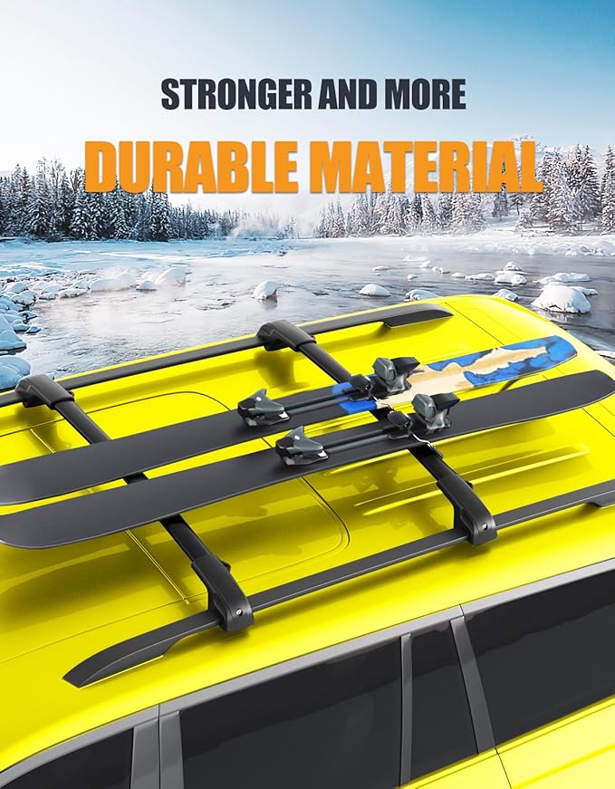 KINGGERI 300lbs Lockable Roof Rack Cross Bars Compatible with Kia EV9 2024-2026 GT-Line (Not for Wind & Land) with Raised Side Rails, Heavy Duty Aluminum Roof Rails Crossbars Luggage Accessories