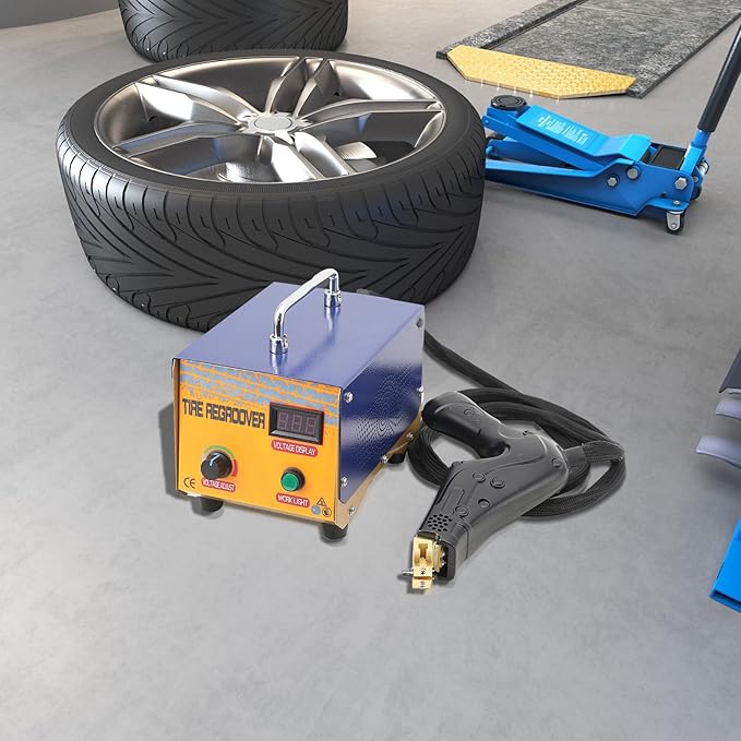 1000W Tire Groover Machine, 110V Rubber Tire Regroover Machine Tire Grooving Tool Iron Tire Groover Cutter with 20 pcs Blades Tire Groover Heated Machine for Rubber and Tires