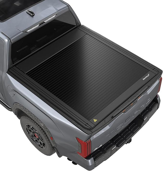 Retractable Hard Tonneau Cover Fits 2014-2025 Toyota Tundra 5.5 FT Truck Bed Spring-Loaded & Dual T-Slot Design | B33 |