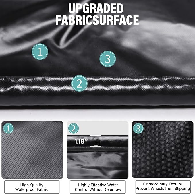 Garage Floor Mat, Garage Car Mat - Non-Slip Waterproof Containment Mat, Heavy Duty Durable Protection, Easy to Clean & Install, Perfect for Garage, Workshop, Parking (7'9"W x 18'6"L)