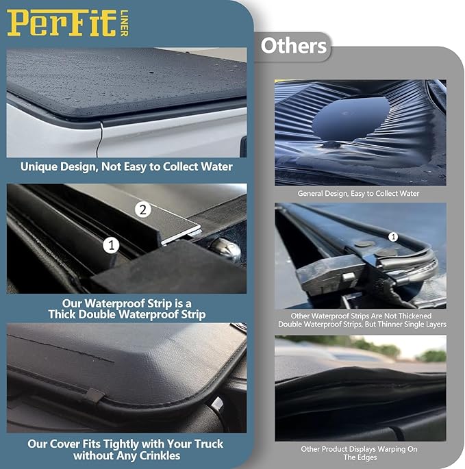 Perfit Liner Soft Roll Up Truck Bed Tonneau Cover for 2007-2026 Toyota Tundra 6.5 FT (79“) Feetside (Not for Stepside) Bed