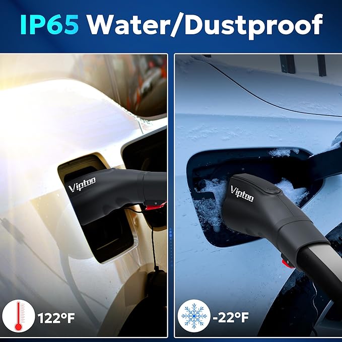 Adapter for Tesla to J1772 EV Charger [Only to J1772], Converter Up to 60Amp 250V AC with Press-Safety-Lock, Compatible with Tesla High-Powered Connectors, Destination/Mobile Chargers,Black