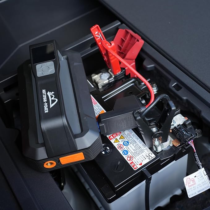 6000A Car Battery Jump Starter Portable Charger with150PSI Tire Inflator Air Compressor,Air Pump and PD100W Fast Charge,1200LM Lights,12V Battery Booster Pack,Jump Box (for All Gas/12L Diesel)