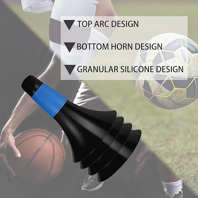 8 Pcs Sport Cones for Drills，9 Inch Agility Training Cones Sports with Carry Bag, Basketball Training Cones for Soccer Football Basketball Speed Grab Drills and Training
