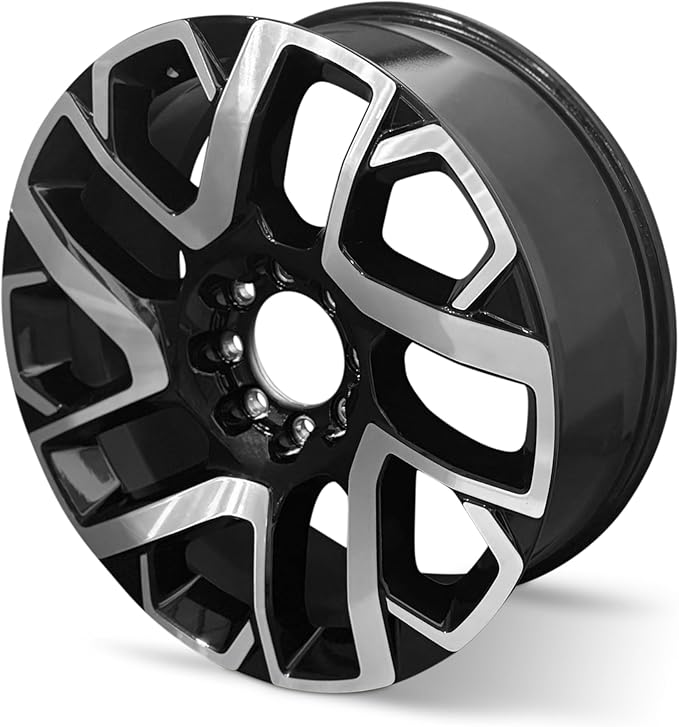 For 2024-2025 Chevrolet Silverado 1500 EV 24 Inch Machined Black Alloy - Genuine OEM Rim - Road Ready Truck Wheel