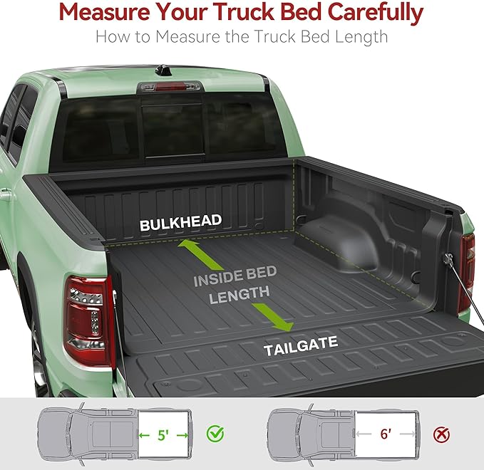 LEDKINGDOMUS Soft Roll-Up Truck Bed Tonneau Cover Fits for Nissan Frontier 2005-2025 (NOT for México), 5ft Bed, Durable Double-Layer PVC for Complete Protection