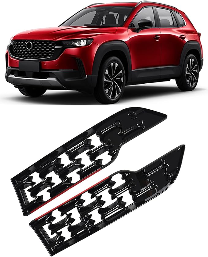 Mesh Grill Guard Fitment for 2023 2024 2025 Mazda CX50 Hybrid, Gloss Black Grille Insect Screen Mesh Grill Cover Glossy Black Front Bumper Protector for Mazda CX 50 CX-50 2022-2026