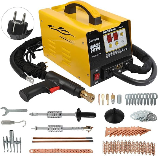 PLAYOCCAR 220V Spot Welder Dent Puller Machine, 3KW 3500A Car Body Stud Dent Repair Kit with 7 Welding Modes, small Joints & 82pcs Accessories