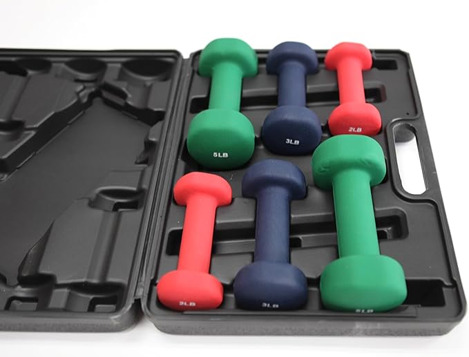 Ader Neoprene Dumbbell Set w/Rack