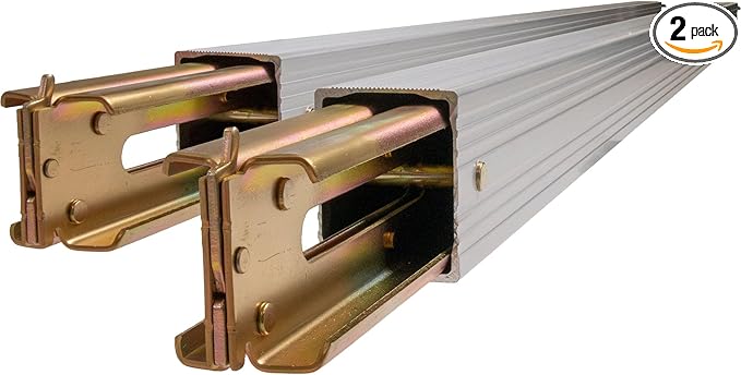 US Cargo Control E Track Load Bars 86"-97" (2-Pack), 2,200 LBS Working Load Limit, Adjustable Aluminum Load Bars for Semi Trailers & Box Trucks, Shoring Beam or Decking Beam with Thumb Release