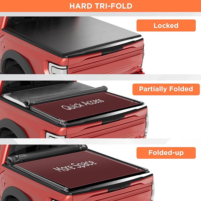 Soft Roll-up Truck Bed Tonneau Cover Compatible with 2015-2025 Ford F150 5'5"Bed (66") with OE Track System