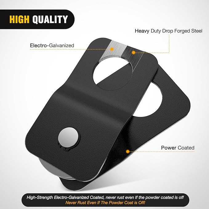 Nilight 4 Ton Winch Snatch Block Towing Pulley Blocks 8000 LBS Capacity, Heavy Duty Offroad Recovery Accessory for Synthetic Rope & Steel Cable Universal ATV UTV