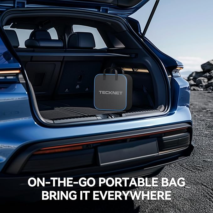 TECKNET EV Charger Level 1&2, 16A Electric Car Charger with NEMA 6-20 Plug, NEMA 5-15 Adapter, 25FT Cable, J1772 Electric Vehicle Charging Equipment Compatible with All EV Models