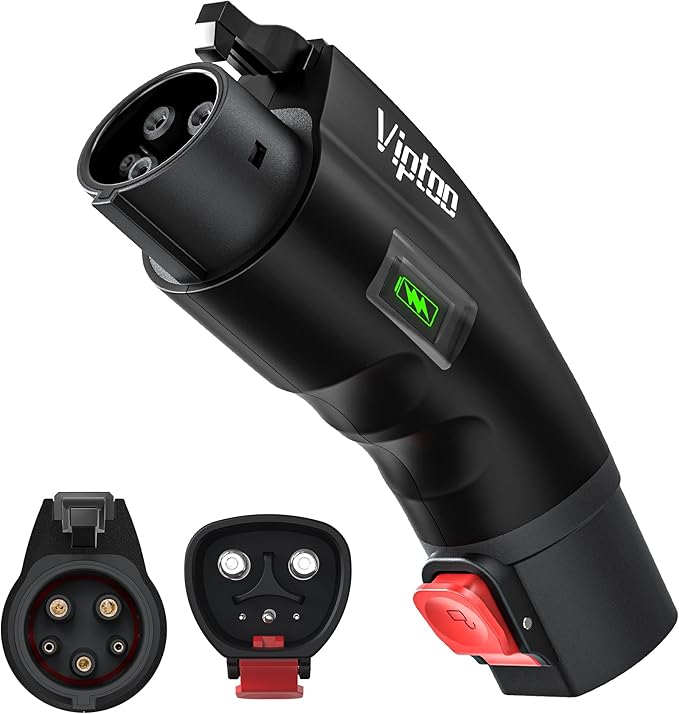 Adapter for Tesla to J1772 Adapter, Compact with Light Indicator, Compatible with Tesla Wall/Mobile/Destination Chargers, Converts Tesla to J1772 for Non-Tesla EVs (for J1772 EVs Only)