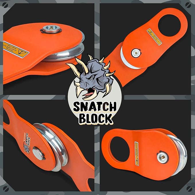 TICONN 10 Ton Winch Snatch Block Towing Pulley Blocks 22,000 LBS Capacity, Heavy Duty Offroad Recovery Accessory for Truck, Tractor, ATV & UTV