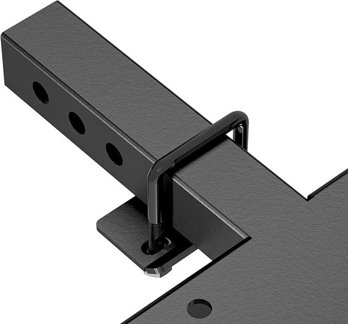 Tow Hitch 2 Inch, Trailer Hitch Winch Mount with 2" Receiver, Universal Heavy-Duty Winch Plate Bracket for Truck/Pickup/ATV/UTV/SUV, 17000 lbs Towing Capacity, Mounting Cradle, Black