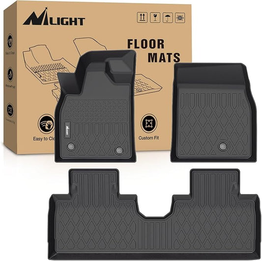 Nilight TPE Floor Mats for Ford Mustang Mach-E 2021 2022 2023 2024,All Weather Custom Fit Heavy Duty Floor Liners