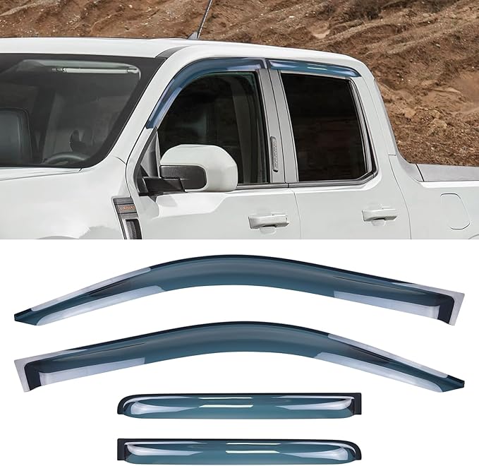 Window Visors Rain Guards Compatible with Ford Maverick XL XLT Lariat 2022 2023 2024 2025 Window Wind Deflectors Vent Shades Transparent Version