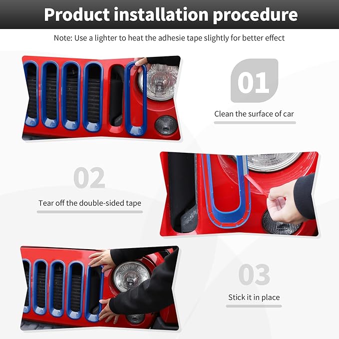 JK Grill Inserts Front Grille Mesh no Mesh Cover Guard for Jeep Wrangler JK 2007-2017 Clip-on Grille Accessories