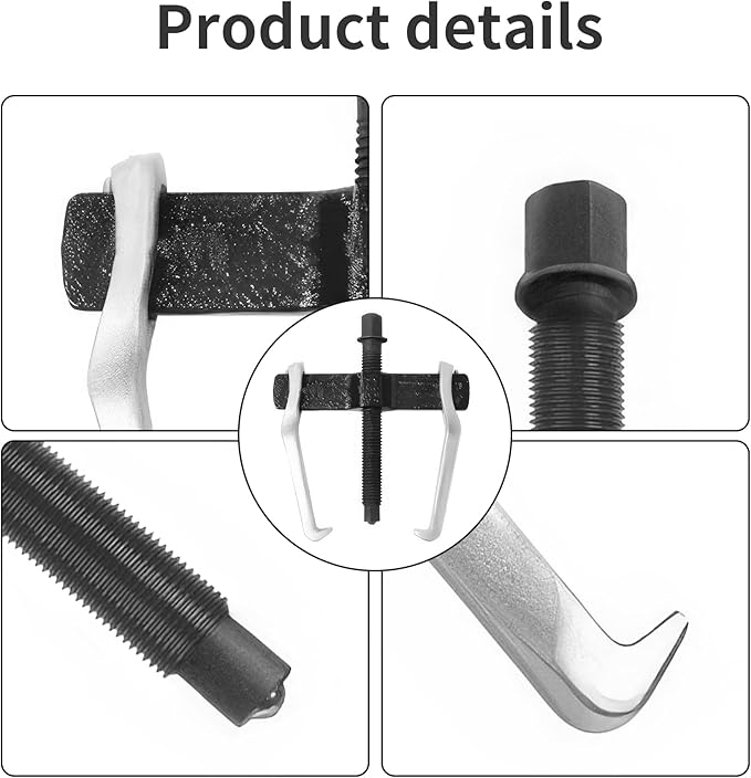 Beam 2 Jaw Puller 4.5" Universal Bearing Gear Pullers with 165mm Hexagonal Head Screw,High Carbon Steel Pullers,Adjuestable Pulley Removal Tool for Bearings/Flywheels/Pulleys Remove