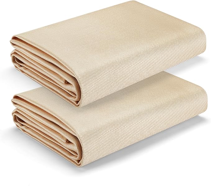 Heavy Duty Fiberglass Welding Blanket, Heat Resistant Blanket with Brass Grommets, Multi-Purpose Welding Mat for Grill, Smoker, Camping, Industrial Use (4x6 ft - 2 Pack)