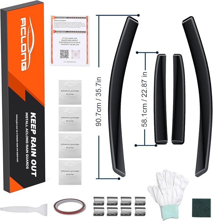 ACLONG in-Channel Rain Guards Fit for Toyota Corolla 2020 2021 2022 2023 Window Visors, Window Deflectors, Rain Visors, 4-Pieces