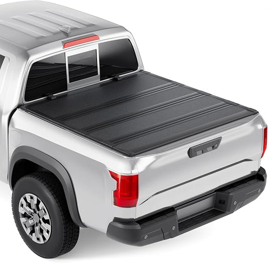 Hard Low Profile Quad-Fold Aluminum Truck Bed Tonneau Cover Compatible with 2005-2022 Nissan Frontier 5ft Bed (60")