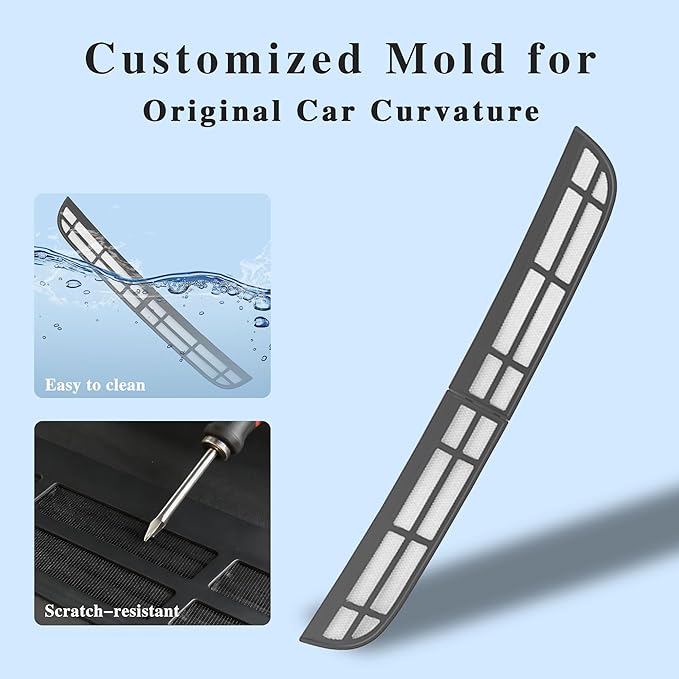 Air Intake Vent Grille Cover for Tesla Model Y Juniper 2025 2026 Air Vent Cover Air Flow Vent Intake Protective Air Conditioning Grille Grid Mesh Inlet Guard Model Y Launch Series Accessories