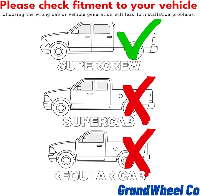 Window Deflectors Smoke Tinted Tape-On Side Window Vent Visor Deflectors Rain Guards Compatible with F-250, 350, 450, 550 Super Duty 1999-2016 SuperCrew Cab- 4pcs. GW0037