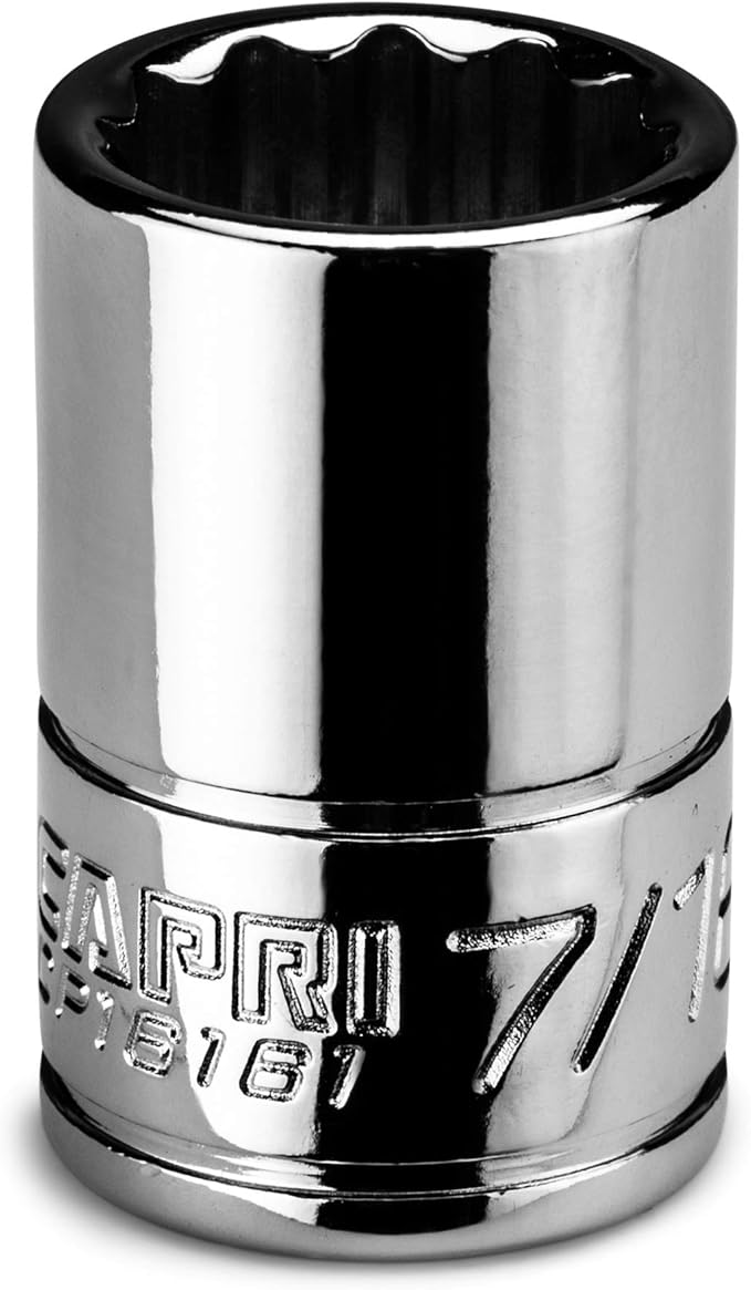 Capri Tools 7/16 in. Shallow Socket, 1/4 in. Drive, 12-point, SAE (CP16161)