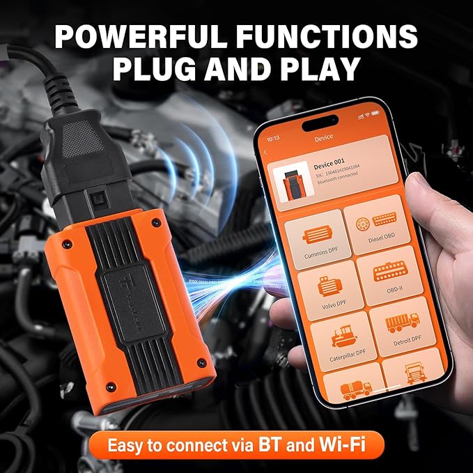 Regen Device and DPF Condition Detection, Compatible with Detroit Engines, Advanced Error Code Clearing and Regeneration