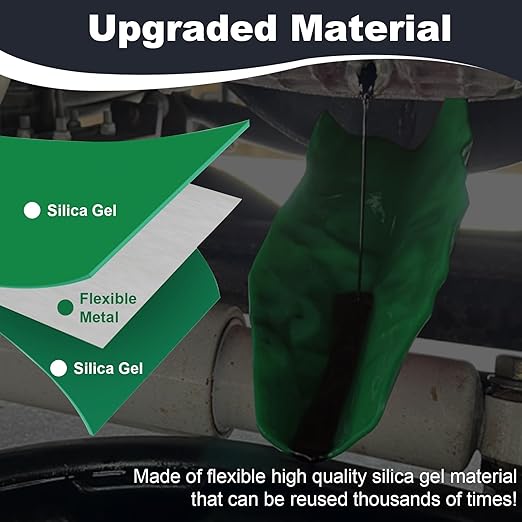 Flexible Funnel, Multi-Purpose Form a Funnel Flexible Draining Tool, Oil Drain Change Flex Foldable Filter Funnels for Automotive Use, Bendable Moldable for Various Applications