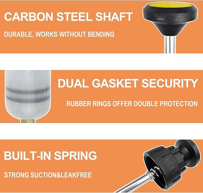 500CC Fluid Extractor Automotive Syringe Oil Extractor Pump Fuel Extraction & Filling Pump Fluids Suction Pump Manual Vacuum Fluid Transfer Pump