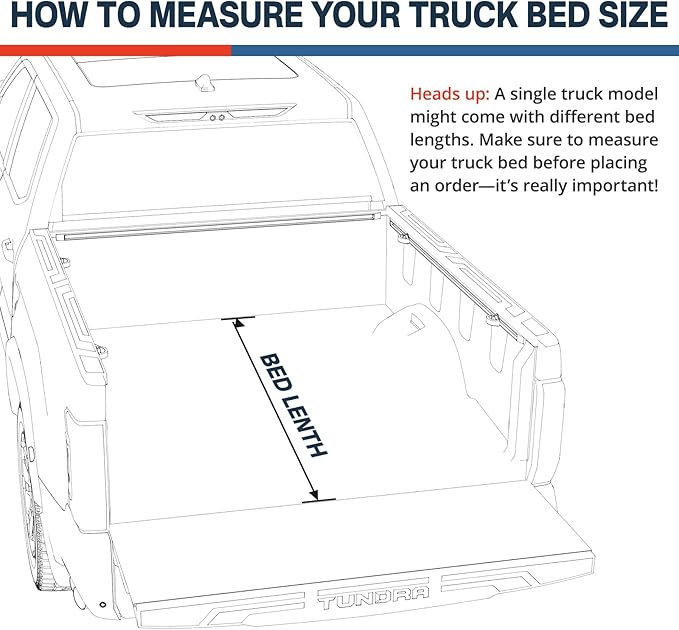 Retractable Hard Tonneau Cover Fits 2014-2025 Toyota Tundra 5.5 FT Truck Bed Spring-Loaded & Dual T-Slot Design | B33 |