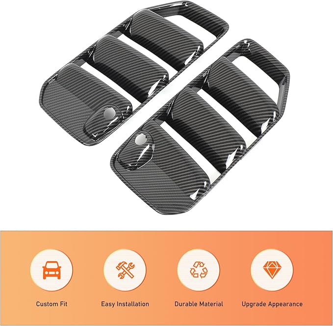 Front Bumper Guards Cover Compatible with Mercedes-Benz G Class G63 2025+, Front Lower Bumper Cover Grille Lower Side Air Intake Air Vent Outlet Decorative Trim Auto Accessories (Carbon Fiber)