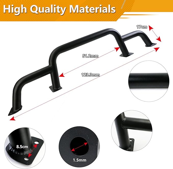 Grille Winch Brush Guard for Jeep Wrangler JL, Gladiator, JT (2018-2024) - Triple Hoop Bumper Bar Winch/Front Bumper Brush Guard Bull Bar, Replaces Part #82216474AA