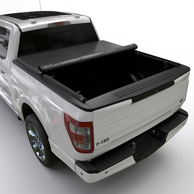 Soft Roll Up Truck Bed Tonneau Cover |SR013|Fits 2004-2014 Ford F-150 5.5' Bed (66")