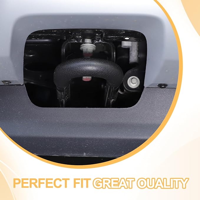 Car Tow Hook Protective Cover Compatible with Ford Ranger 2023-2025 Rubber Front Bumper Tow Ring Pull Ring Protective Case Trailer Pull Ring Trim Cover Exterior Accessories Tow Hook Covers (Black)