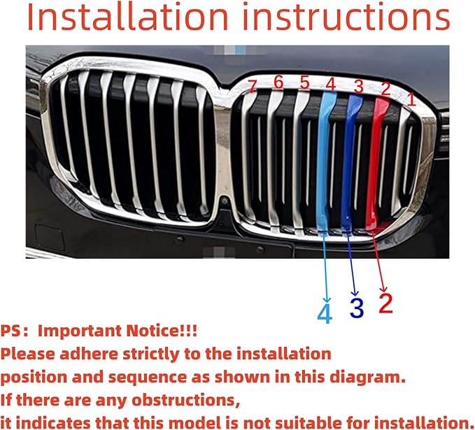 Automotive Grille Inserts for BMW X7 G07 2019-2022 7 Grilles,Front Grill Accessories