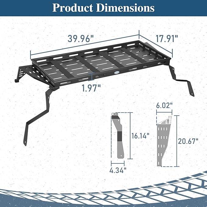 Hooke Road Crosstrek Rear Trunk Cargo Rack Basket Tray for 2013-2017 Subaru XV Crosstrek, Lightweight Steel Interior Storage Luggage Carrier