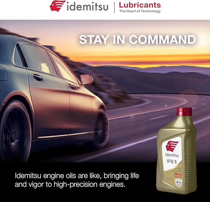 Idemitsu IFG 5 0W-16 Motor Oil Full Synthetic - 1 Quart | SP/GF-6A Certified Engine Oil for TGDI & PFI Engines | Engineered for Superior Efficiency and Protection