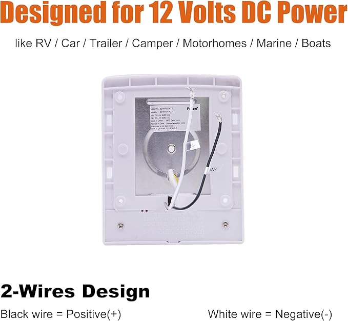 Facon LED 12V RV Interior Lights with Touch Dimmable Switch, Single Dome Light 6W 500LM, 3Colors: 3000K/3500K/4000K, 12Volts LED Ceiling Light for RV, Camper, Caravan, Trailer, 5th Wheel, Boat